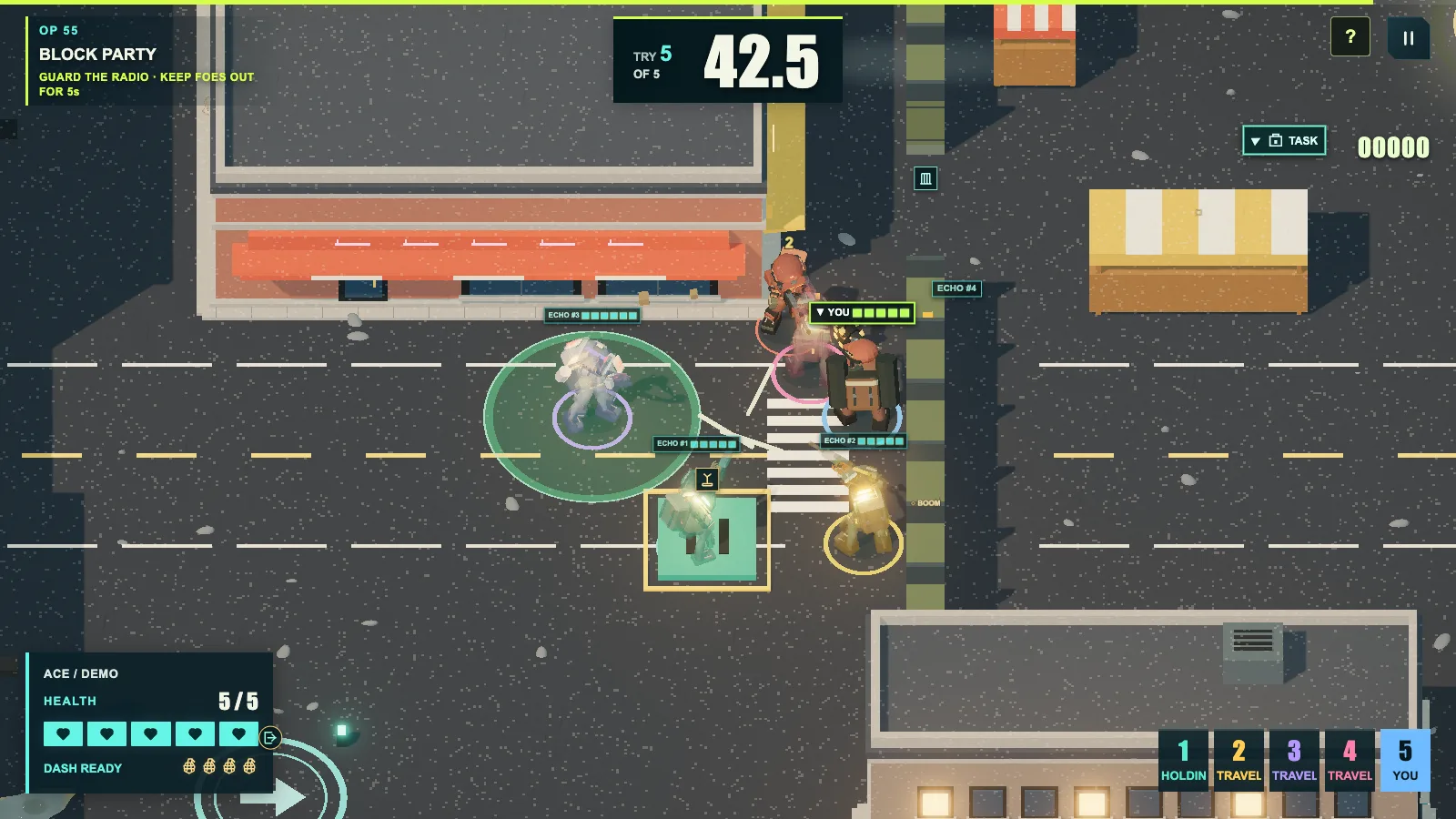 Squad of One Block Party mission on city streets